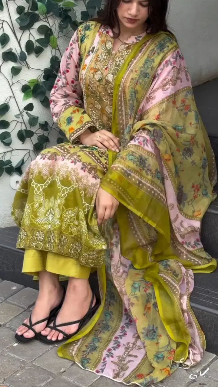 Yd 070 Cotton Dupatta Heavy Cotton Printed Pakistani Salwar Kameez