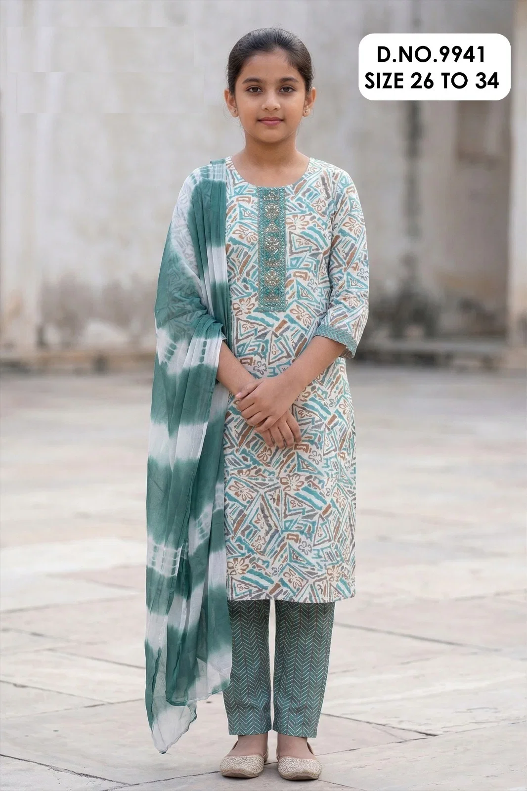 Saachi 9941 Capsule Printed Kids Wear Kurti With Pant Dupatta