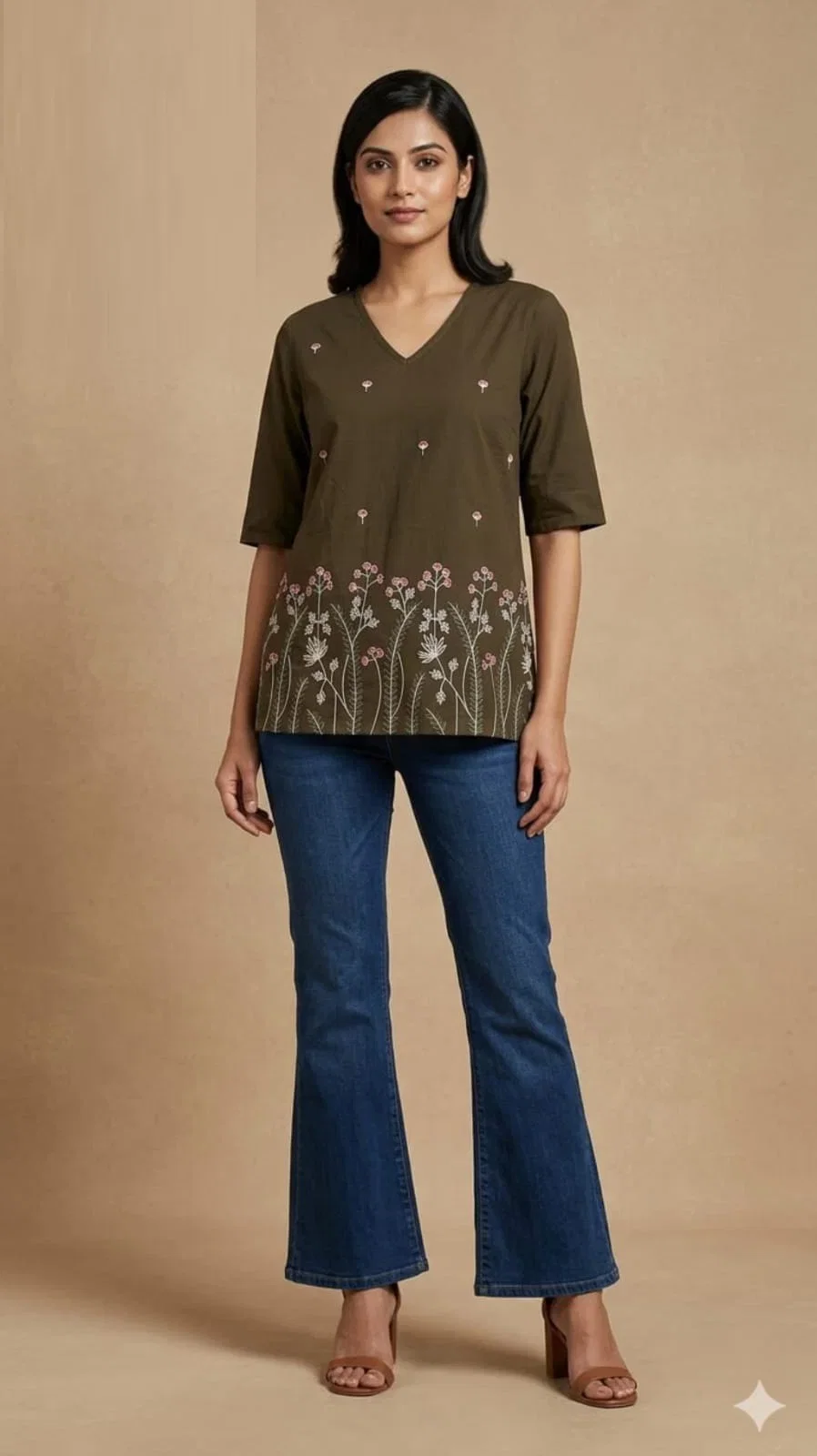 Naisha K 999 Cotton Embroidered Short Tops Collection