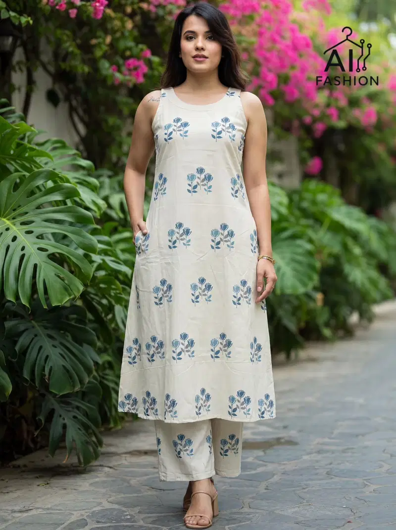 Summer Special 02 Cotton Flex Printed Kurti With Bottom