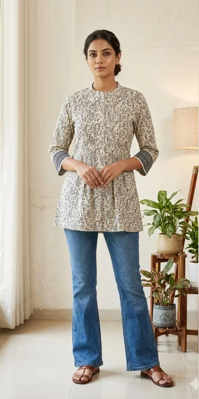 Naisha K 998 Cotton Printed Short Top Collection