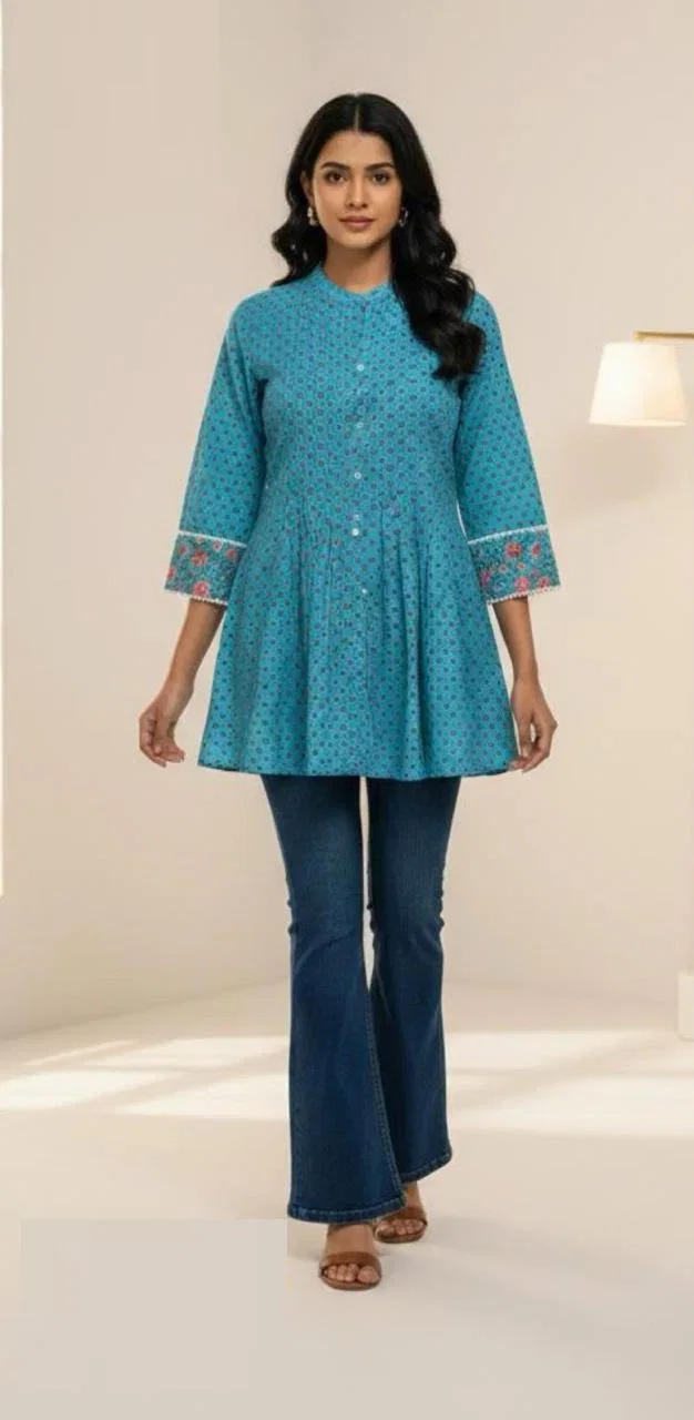 Naisha K 998 Cotton Printed Short Top Collection
