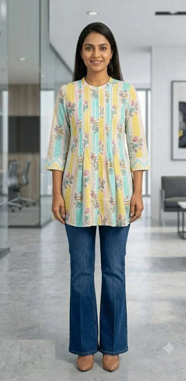 Naisha K 998 Cotton Printed Short Top Collection