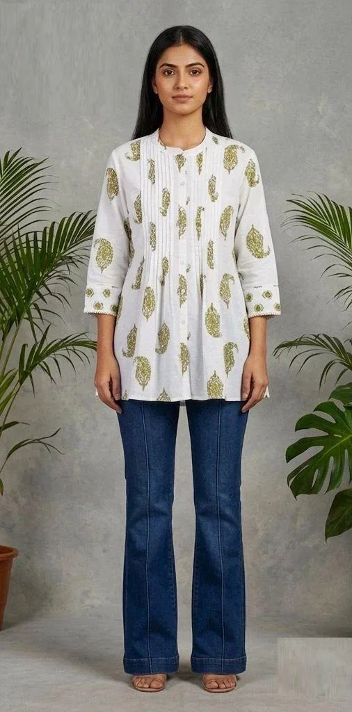 Naisha K 998 Cotton Printed Short Top Collection