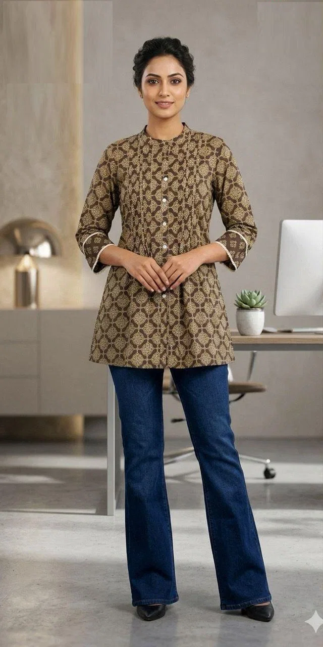 Naisha K 998 Cotton Printed Short Top Collection