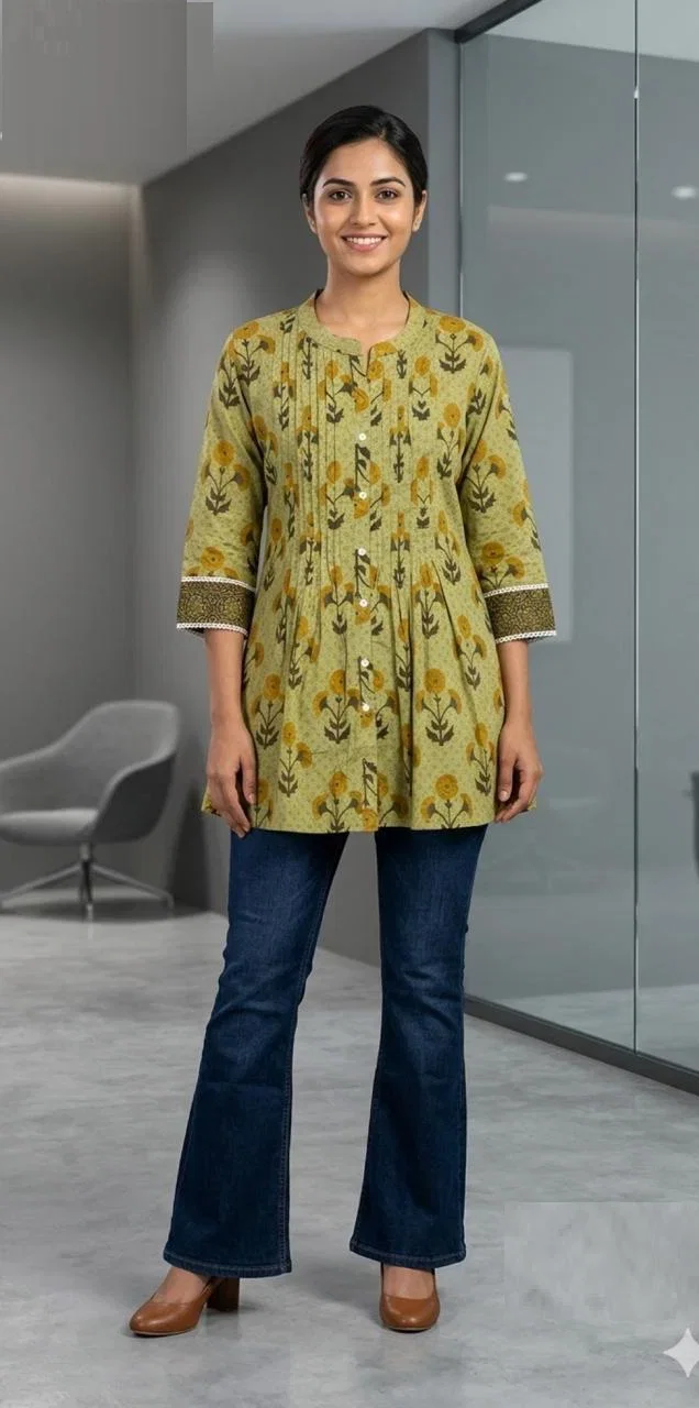 Naisha K 998 Cotton Printed Short Top Collection