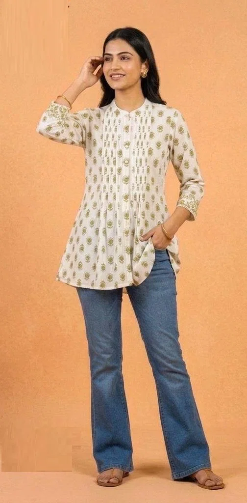 Naisha K 998 Cotton Printed Short Top Collection