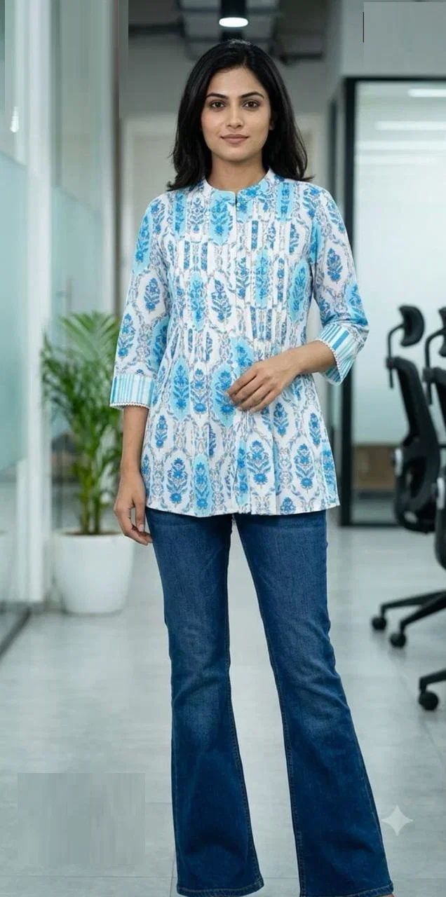 Naisha K 998 Cotton Printed Short Top Collection