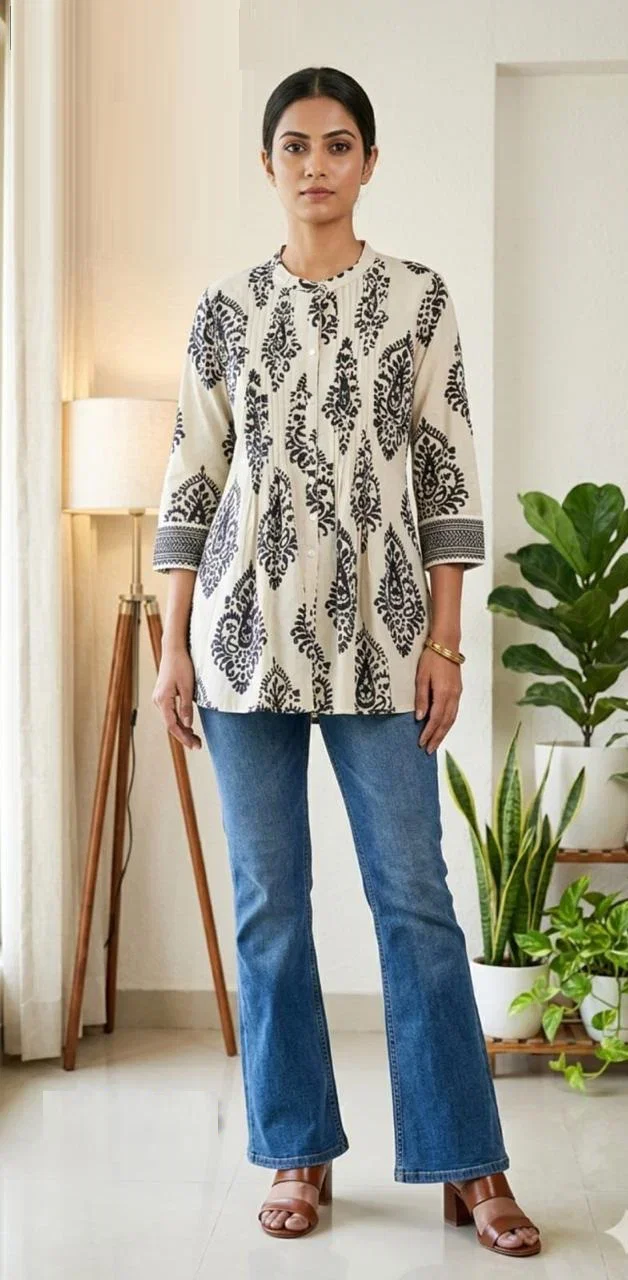 Naisha K 998 Cotton Printed Short Top Collection