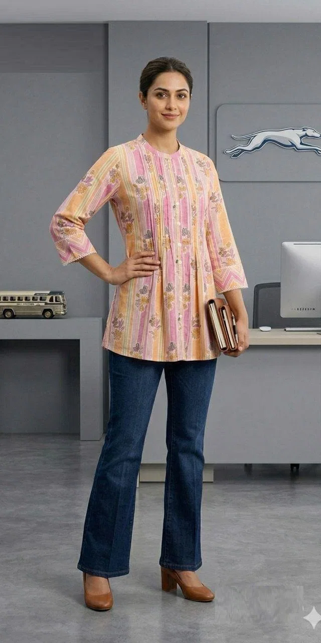 Naisha K 998 Cotton Printed Short Top Collection
