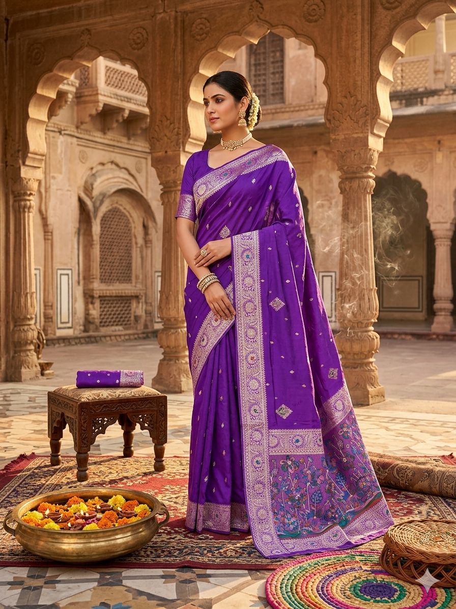 Lekha MN Asmita Vol 3 Dolla Muslin Silk Meenakari Design All Over Saree