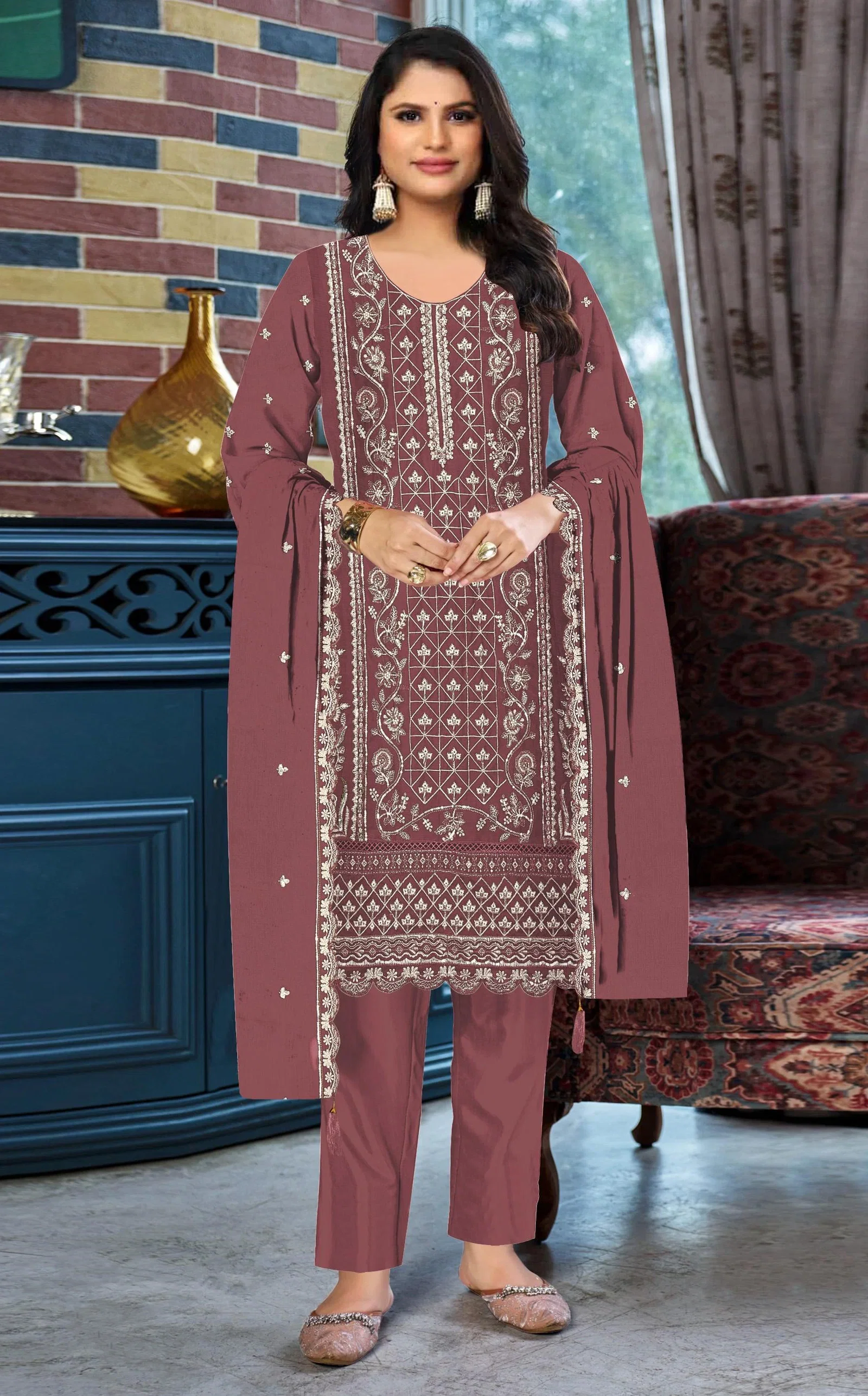 Mah E Rooh 5246 A To D Chiffon With Heavy Embroidered Salwar Kameez