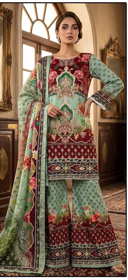 Hoor Tex 834 And 852 Muslin Digital Printed Salwar Kameez
