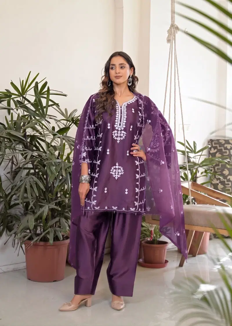 Afsana Aurika Satin Embroidered Salwar Kameez Collection