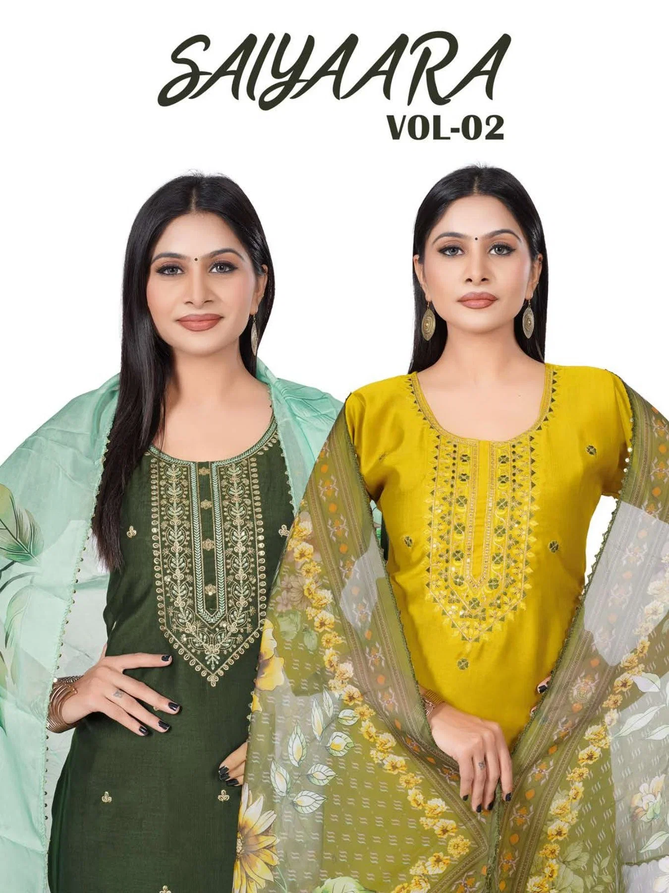 Saiyaara Vol 2 Vatican Silk Embroidery Kurti With Pant Dupatta