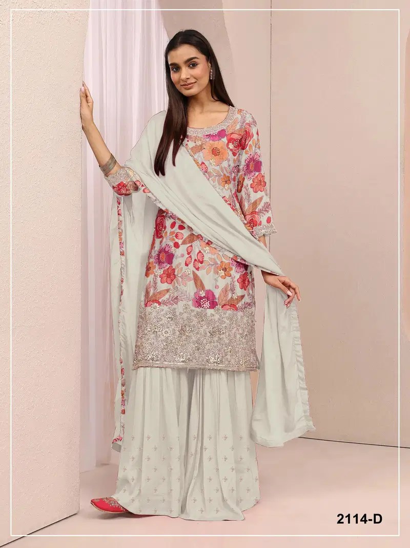 2114 Master Colors Chinon Embroidered Salwar Kameez Collection