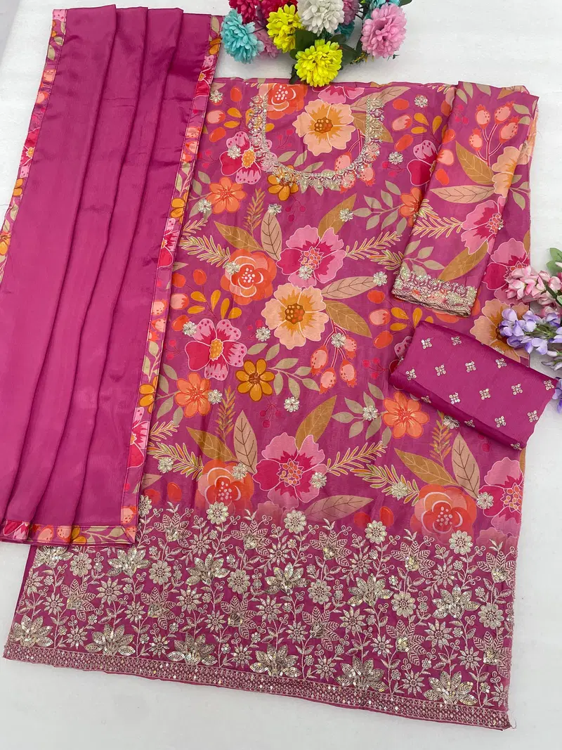 2114 Master Colors Chinon Embroidered Salwar Kameez Collection