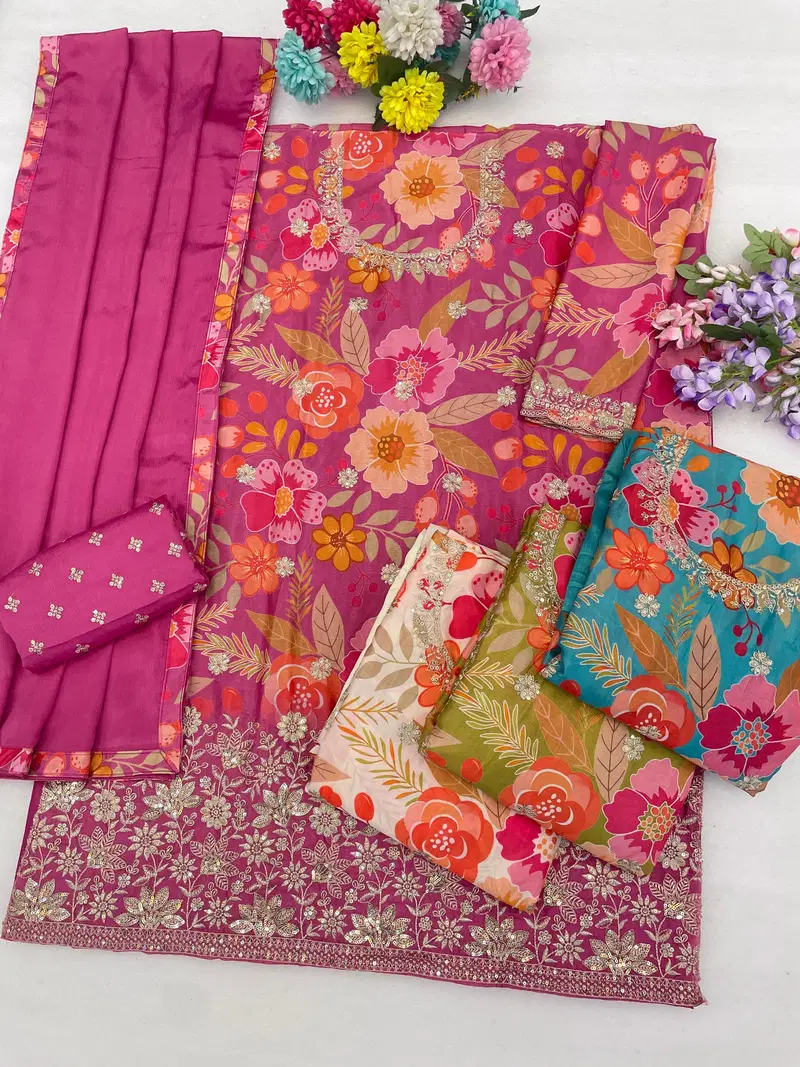 2114 Master Colors Chinon Embroidered Salwar Kameez Collection