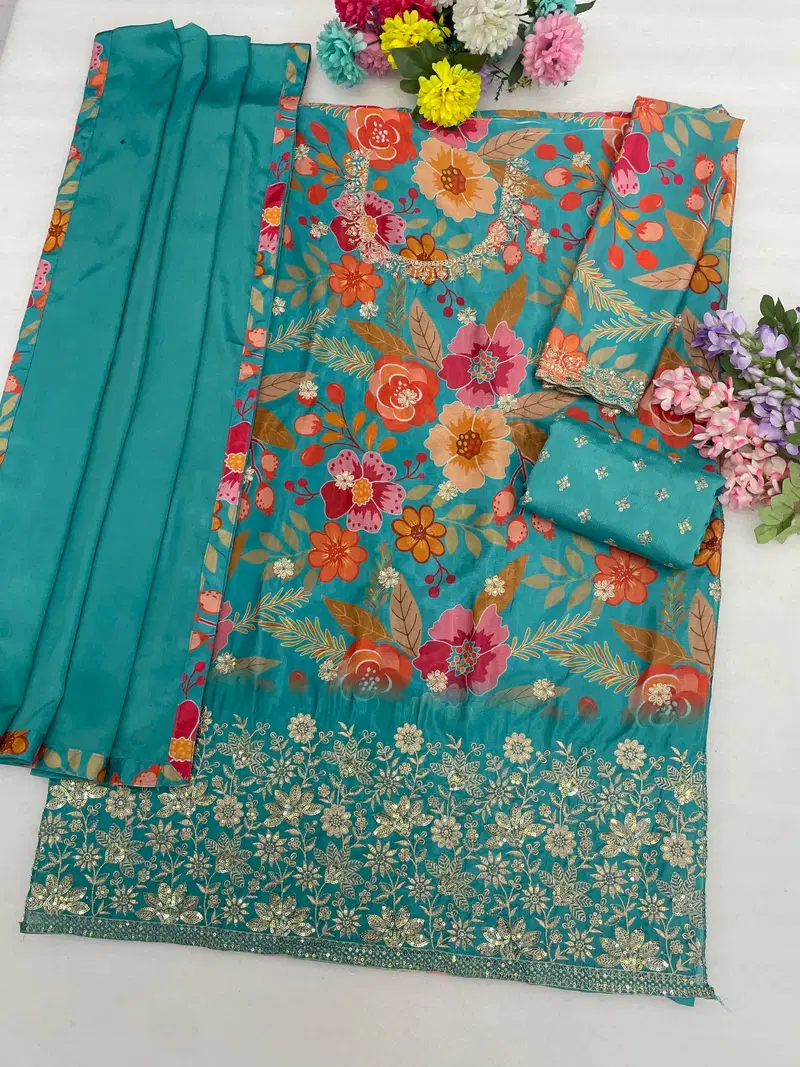 2114 Master Colors Chinon Embroidered Salwar Kameez Collection