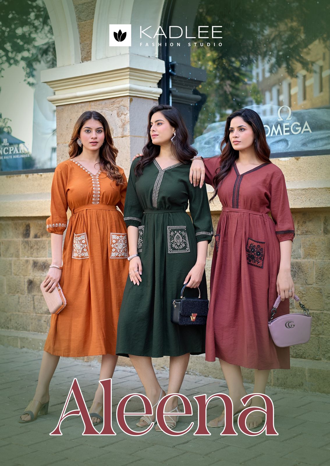 Kadlee Aleena Viscose Weaving Thread Worked Kurti Collection