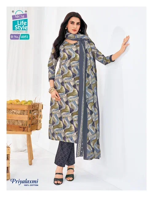Mcm Priyalaxmi Vol 40 Readymade Cotton Printed Kurti Pant With Dupatta
