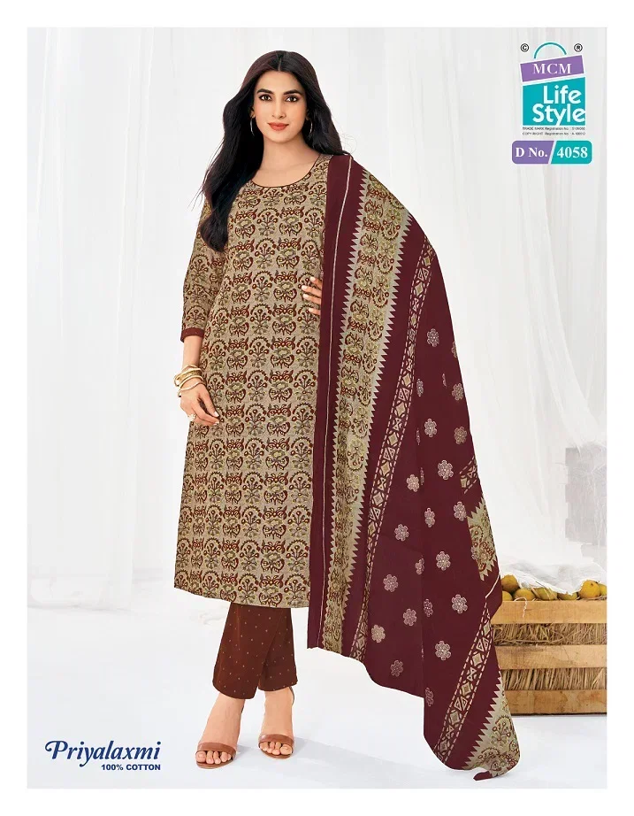 Mcm Priyalaxmi Vol 40 Readymade Cotton Printed Kurti Pant With Dupatta