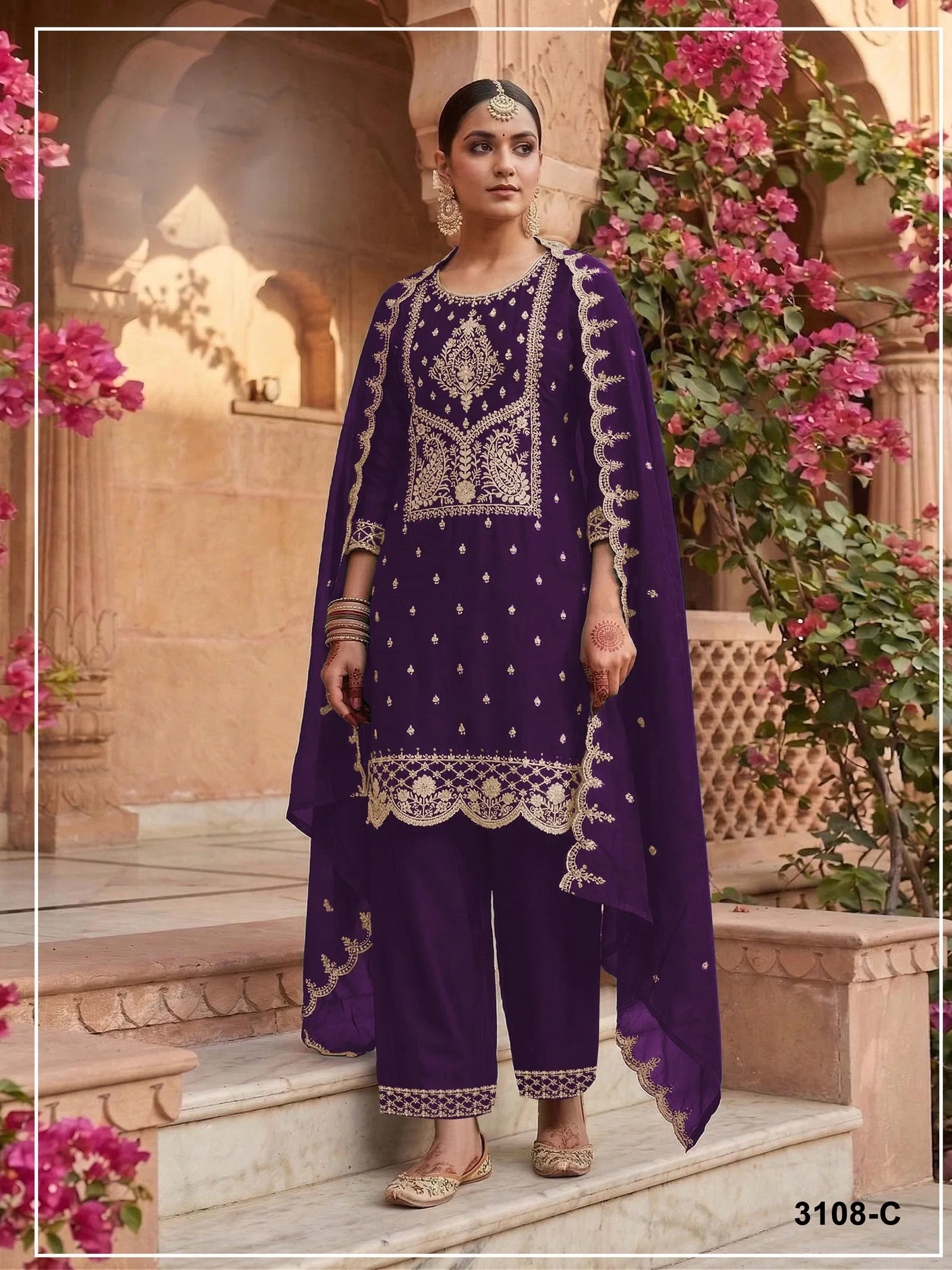 3108 Master Colors Rangoli Crush Embroidered Salwar Kameez Collection