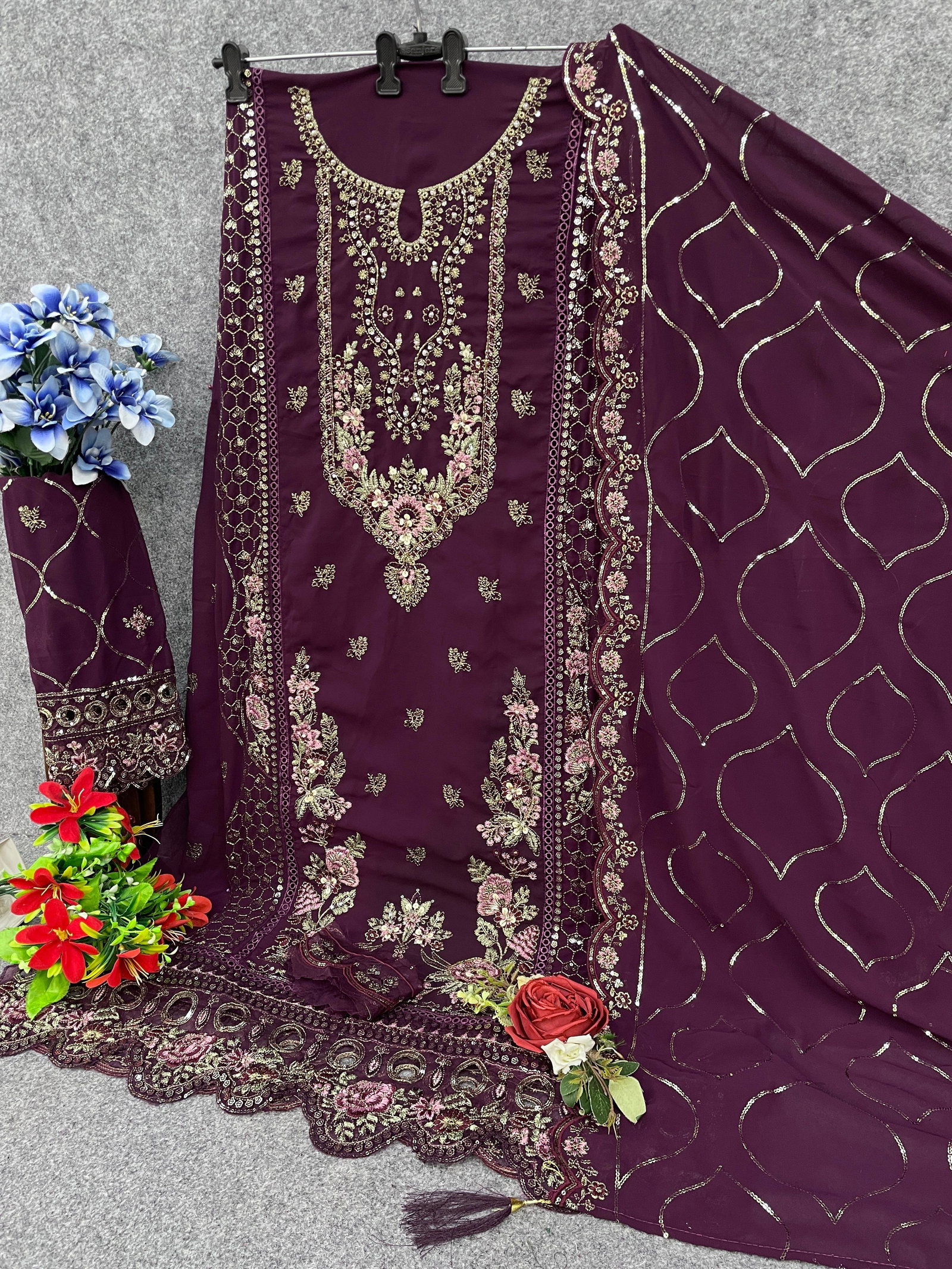 Mah E Rooh 5183 A To D Faux Georgette With Embroidered Salwar Kameez