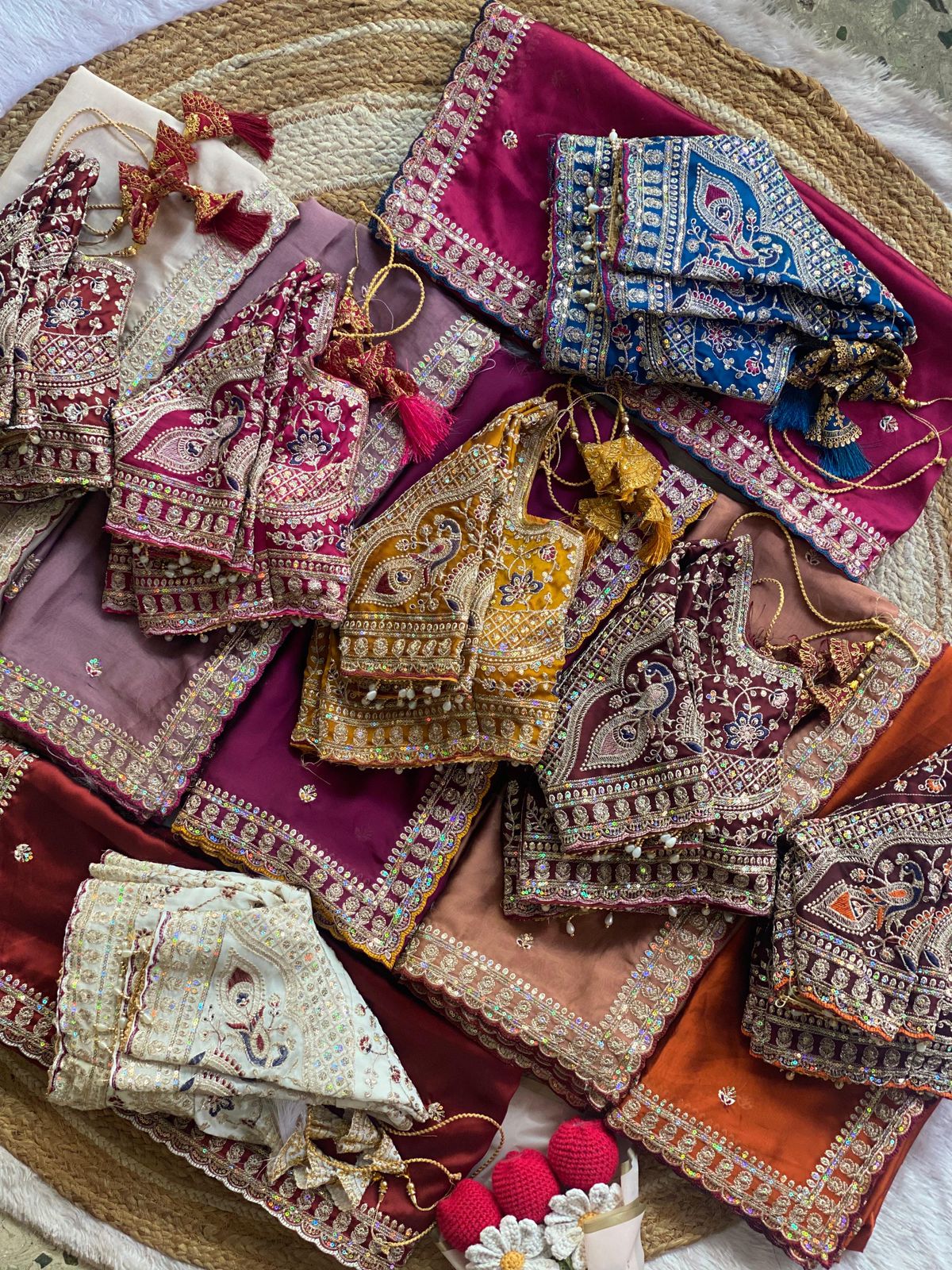 NCO 188 Rangoli Silk Embroidery Thread Sequins Wedding Wear Saree