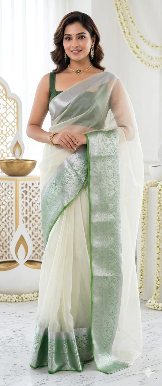 NCO 189 Kora Organza Jacquard Soft Saree