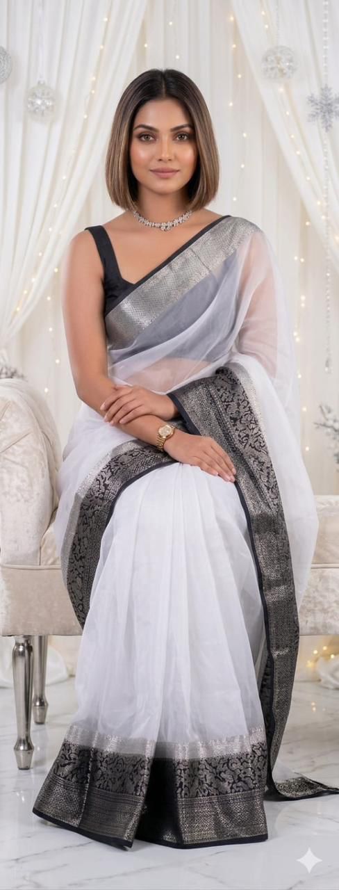 NCO 189 Kora Organza Jacquard Soft Saree
