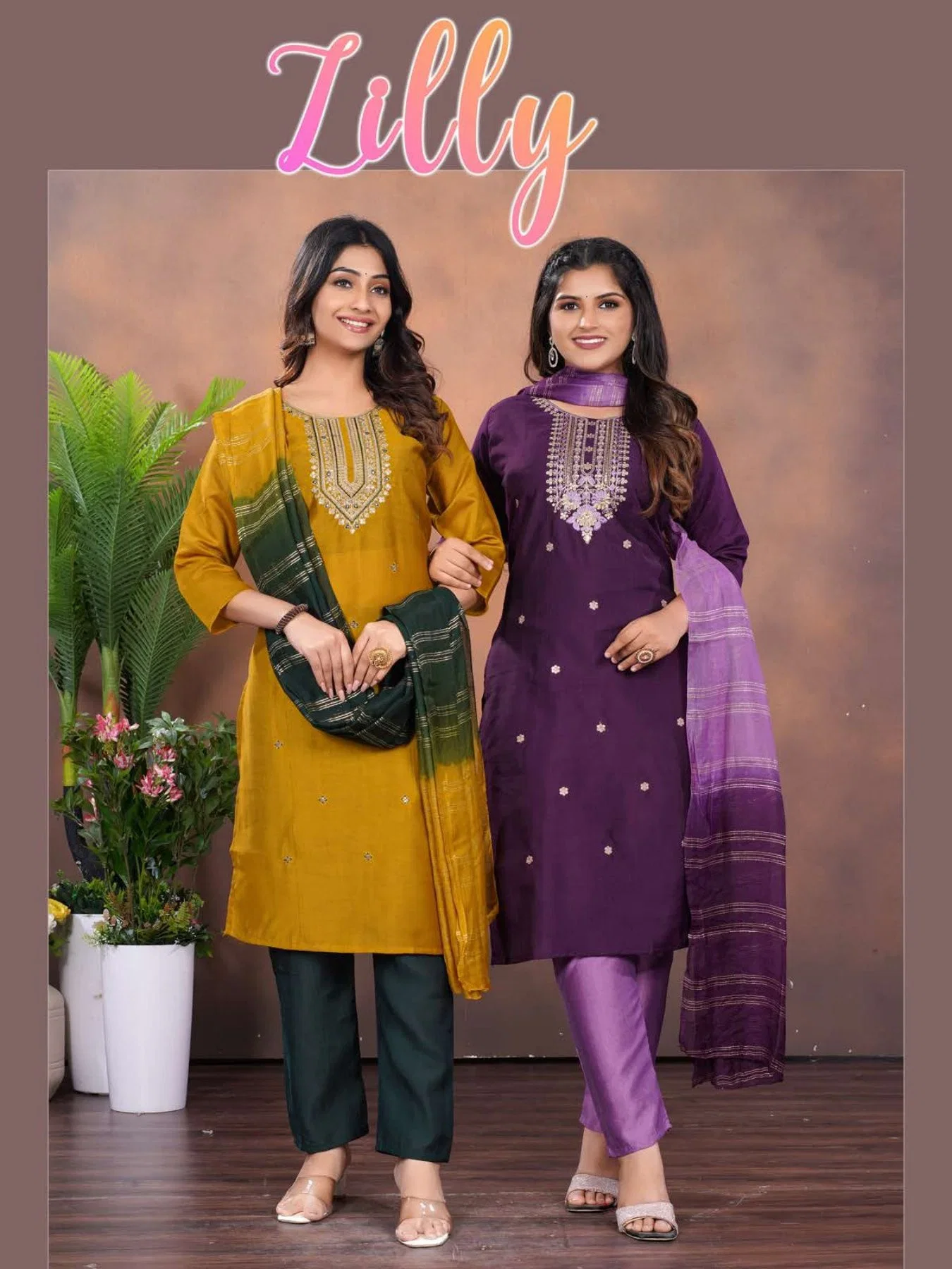 Zilly Vol 1 Vatican Silk Kurti Pant With Dupatta Collection