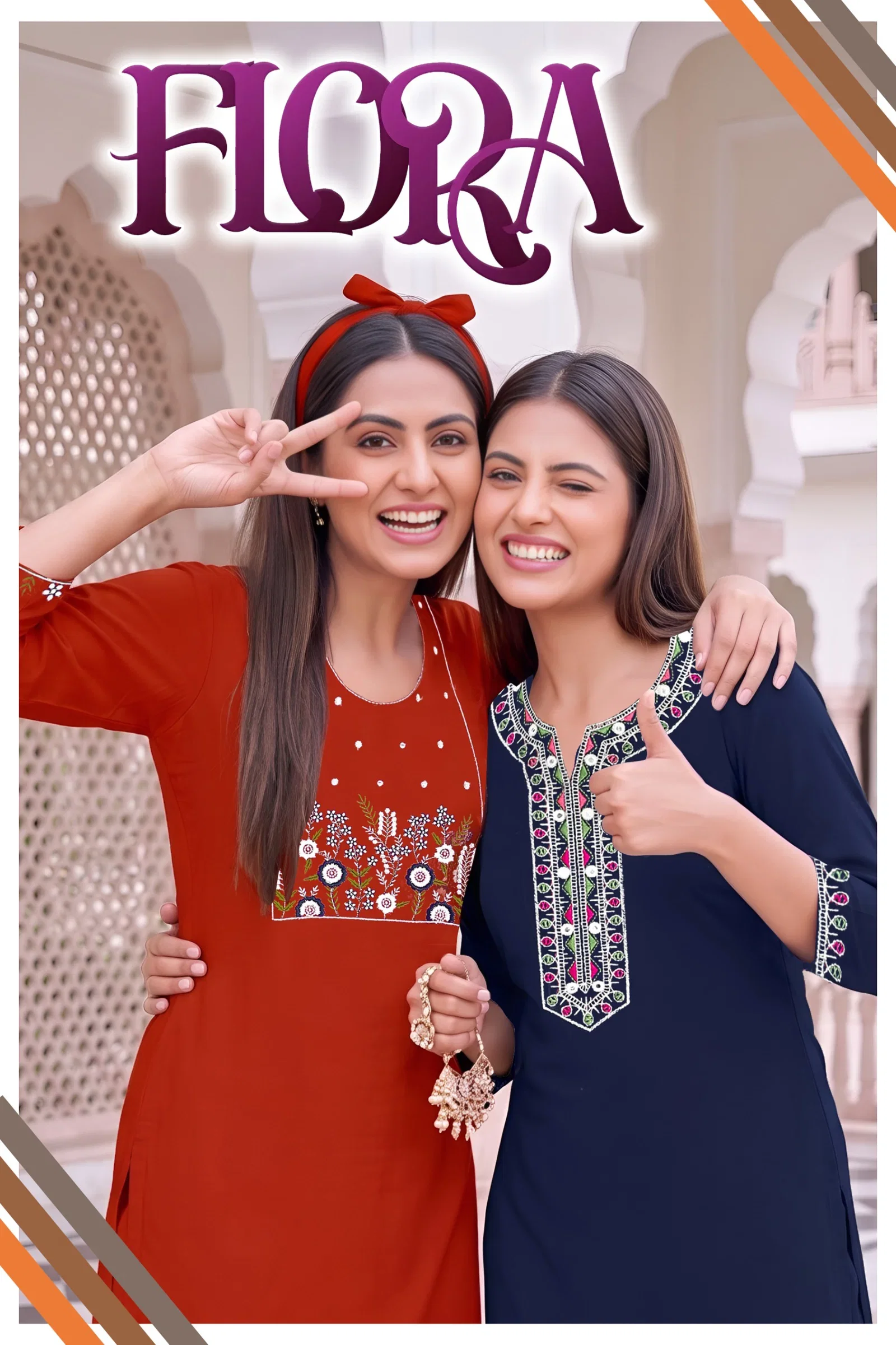 Flora Vol 1 Dhabu Cotton Embroidery Kurti With Bottom Collection