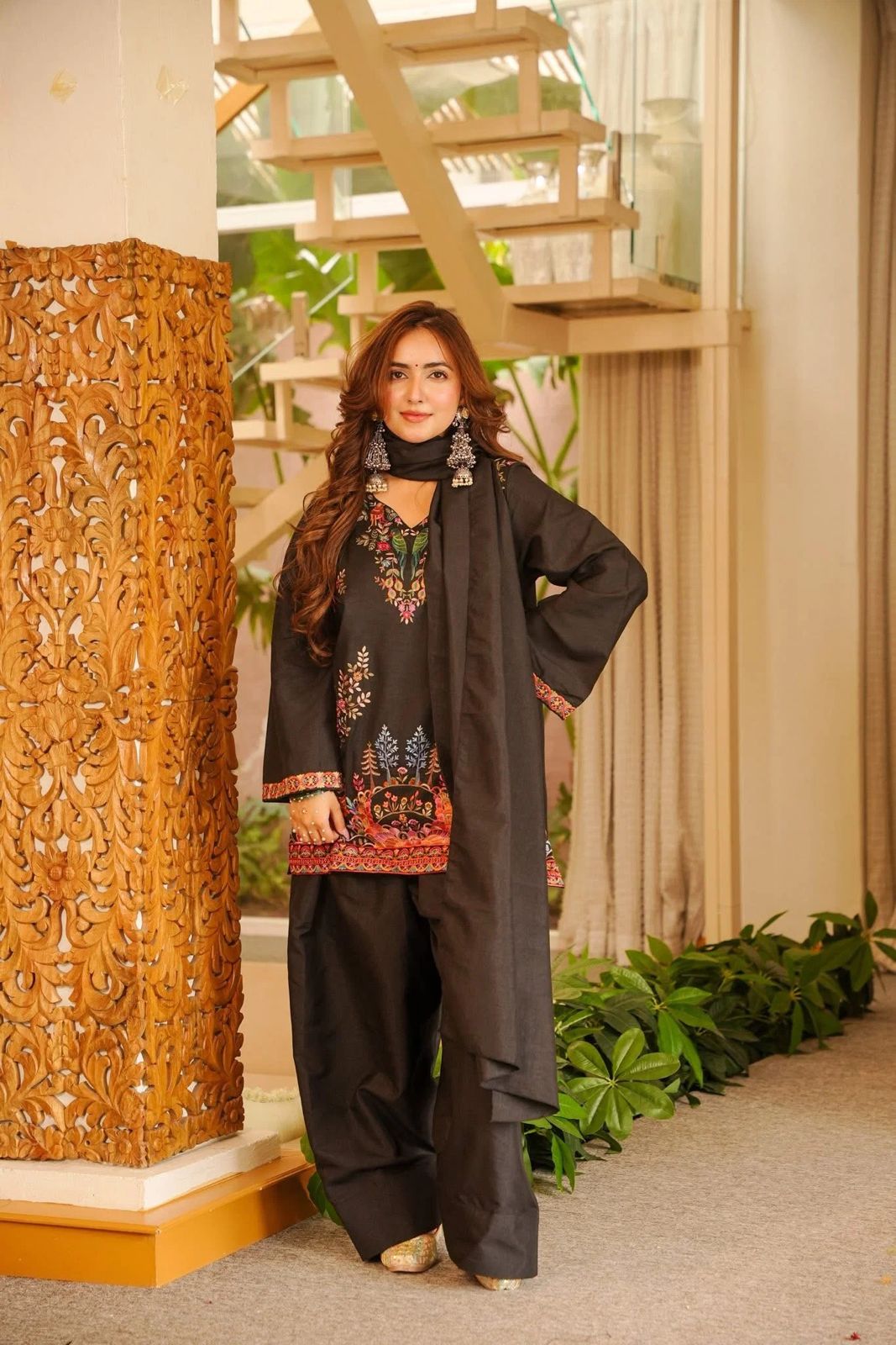 Glory KD 1616 Rayon Top Farsi Plazo Dupatta Set