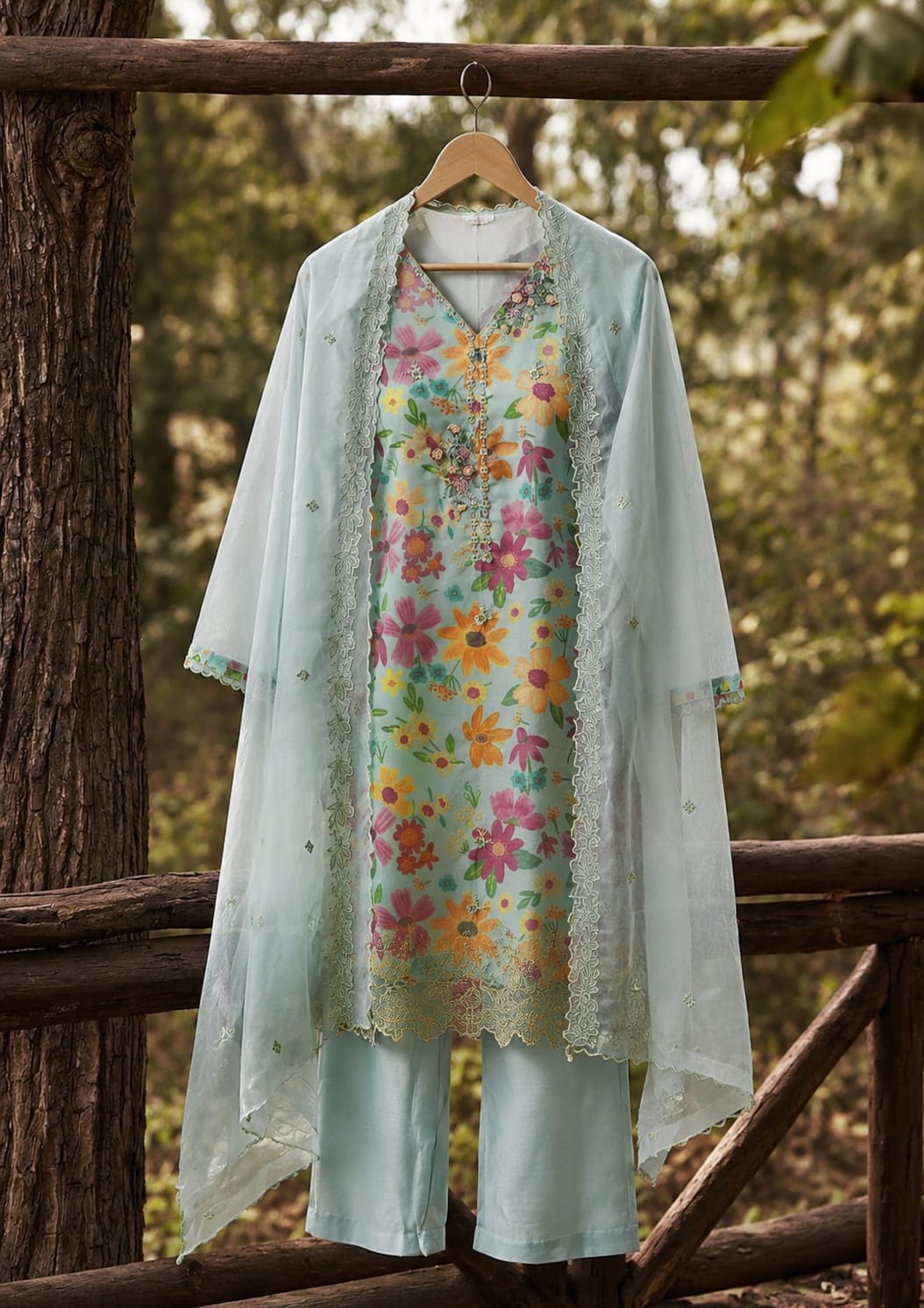 Afsana 2949 Muslin Organza Printed Salwar Kameez