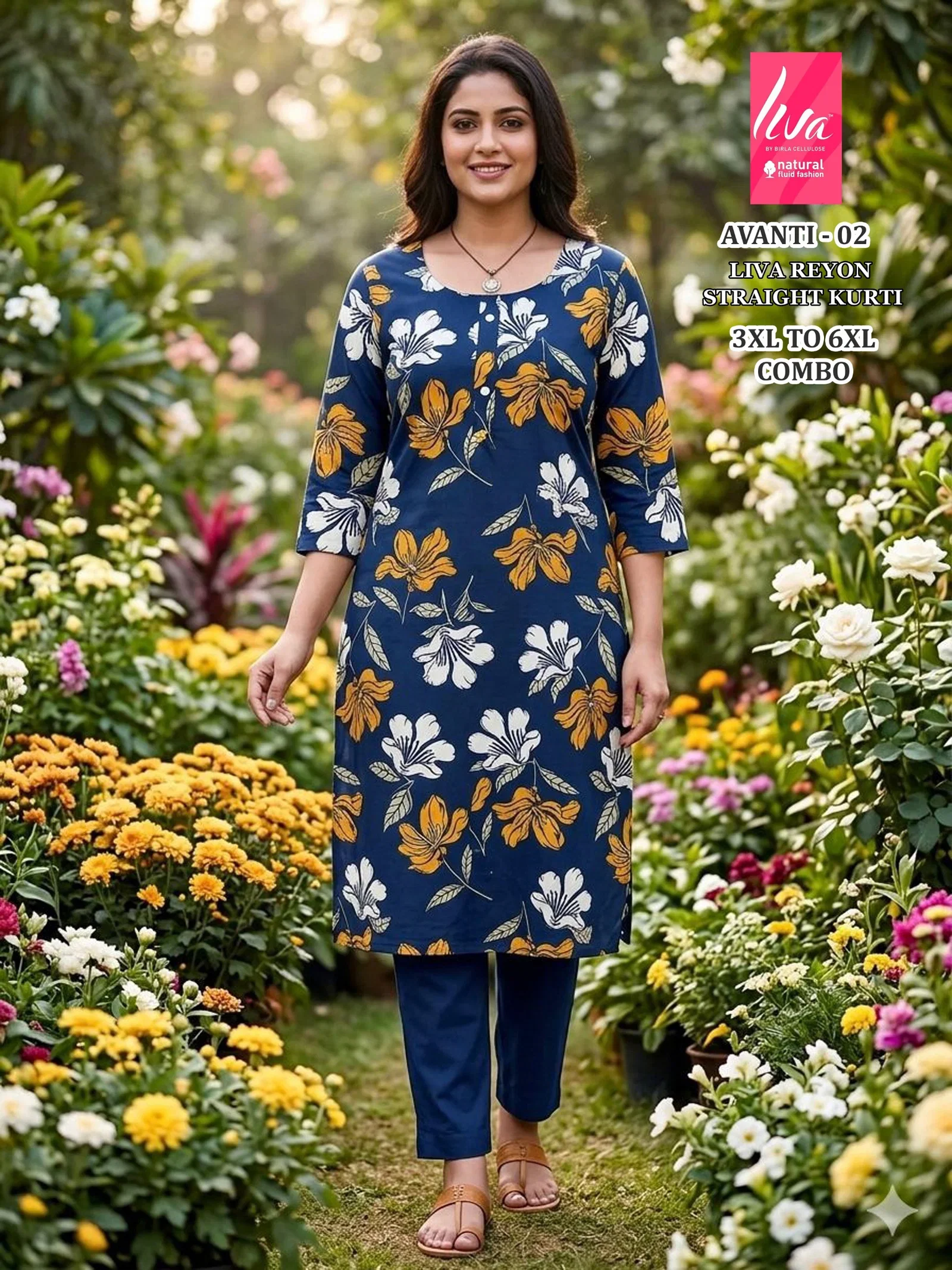 Liva Avanti 1 To 10 Liva Rayon Printed Long Kurti Collection