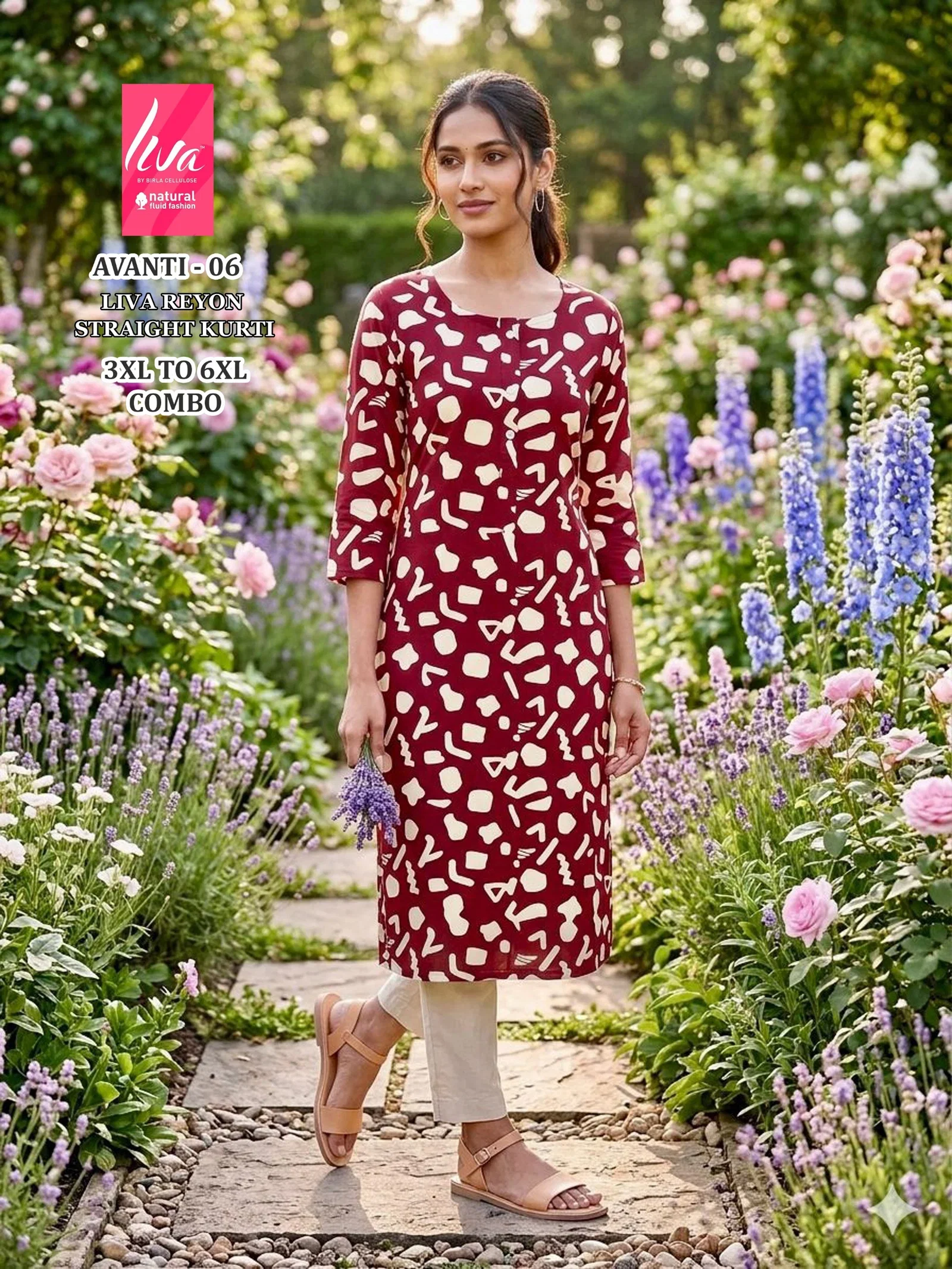 Liva Avanti 1 To 10 Liva Rayon Printed Long Kurti Collection