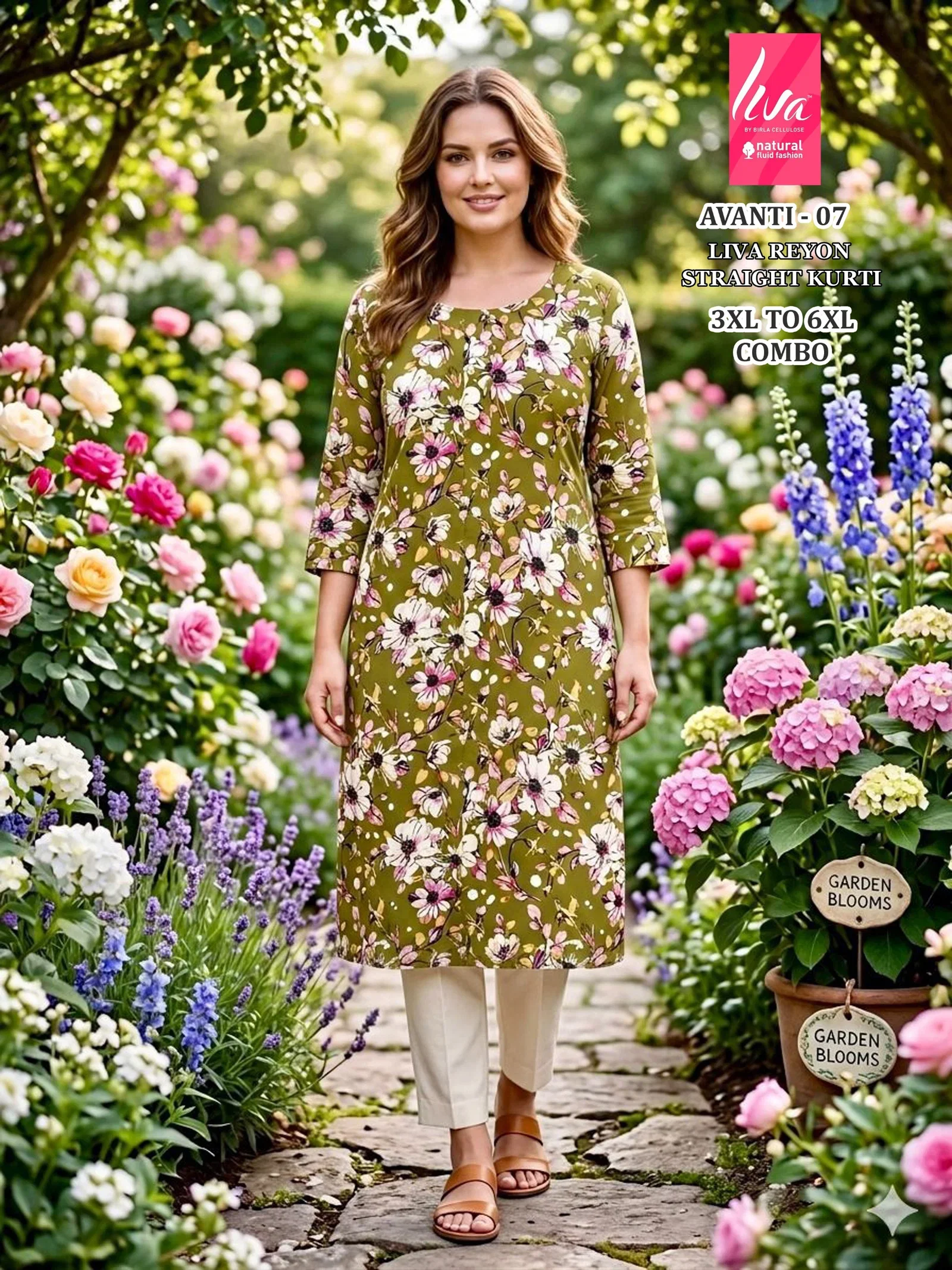 Liva Avanti 1 To 10 Liva Rayon Printed Long Kurti Collection