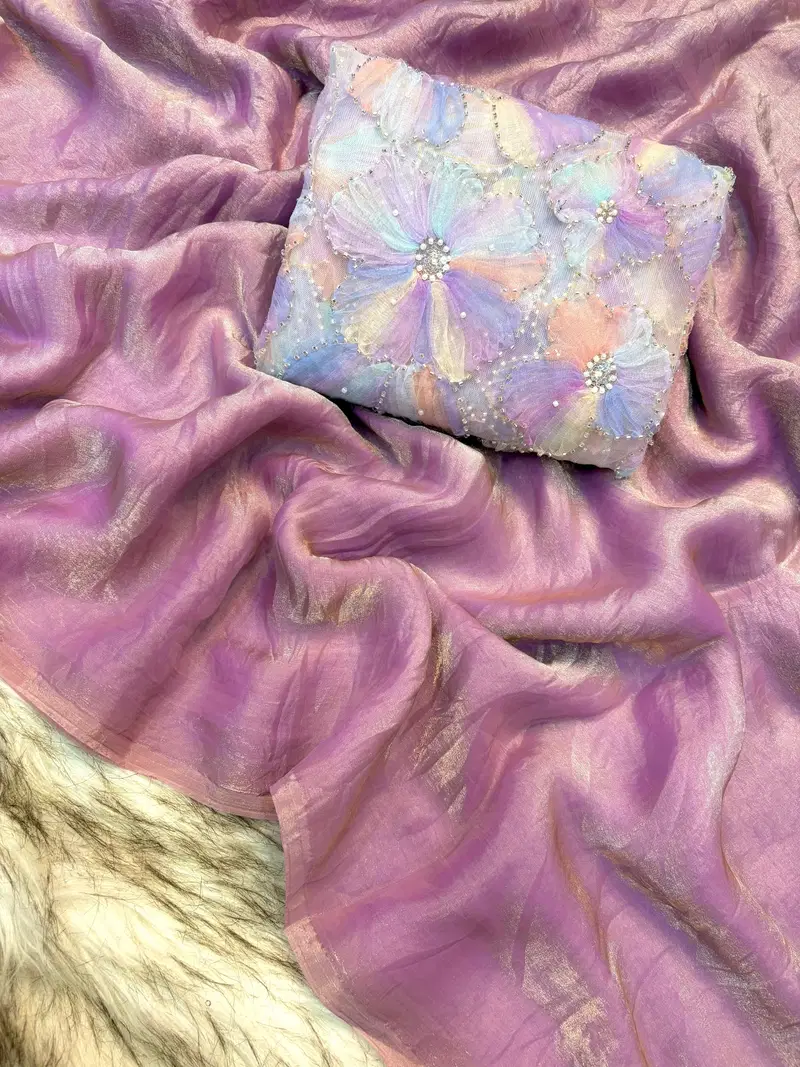 Kc 413 Fandy Satin Silk Premium Designer Saree Collection