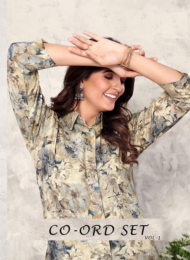 Lekha Sal 37 Rayon And Chanderi Printed Co Ord Set