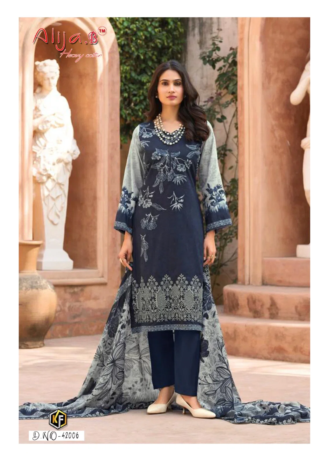 Keval Alija B Vol 42 Lawn Cotton Printed Karachi Dress Material