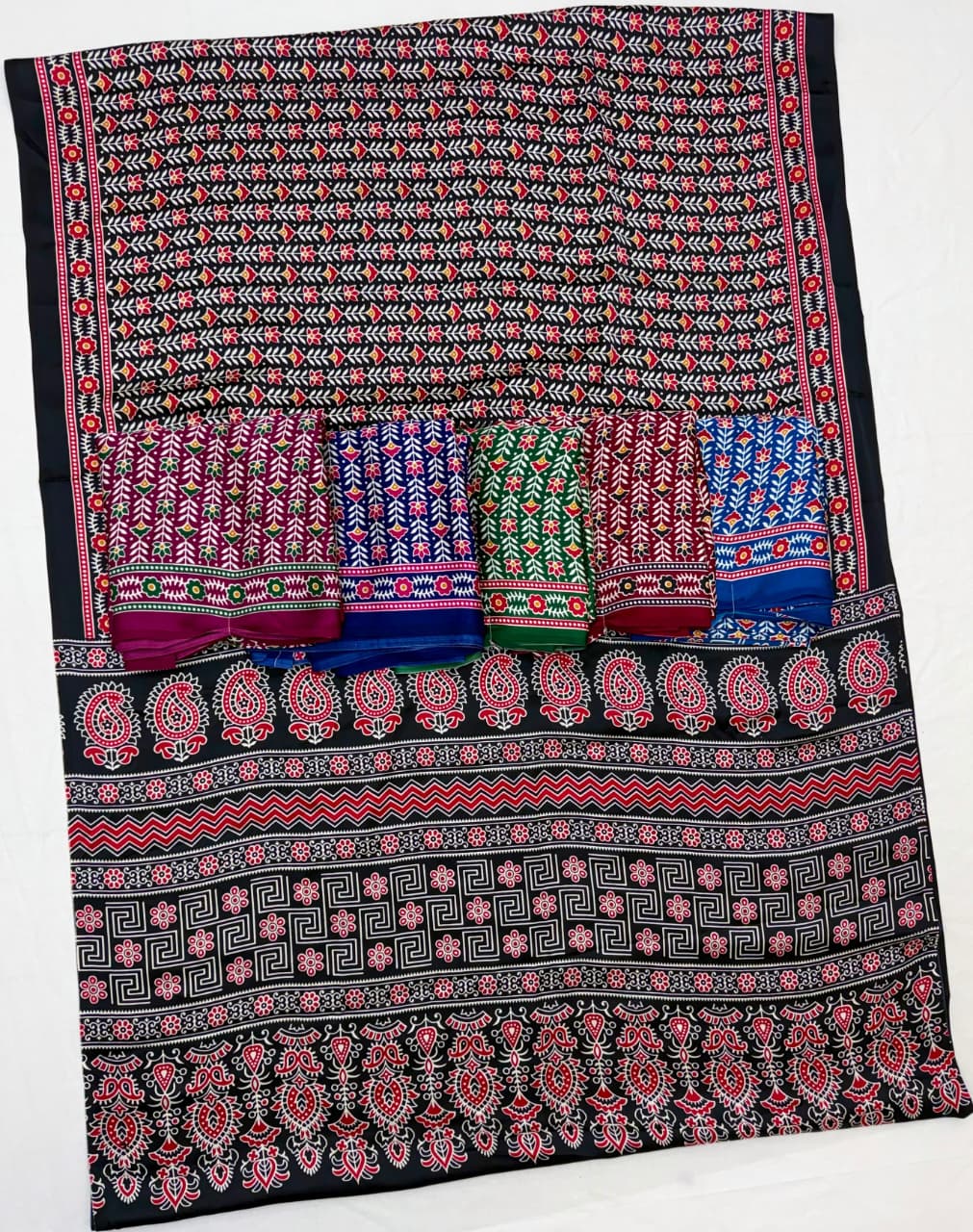Pure Ajrakh 040 Modal Satin Ajrakh Printed Saree
