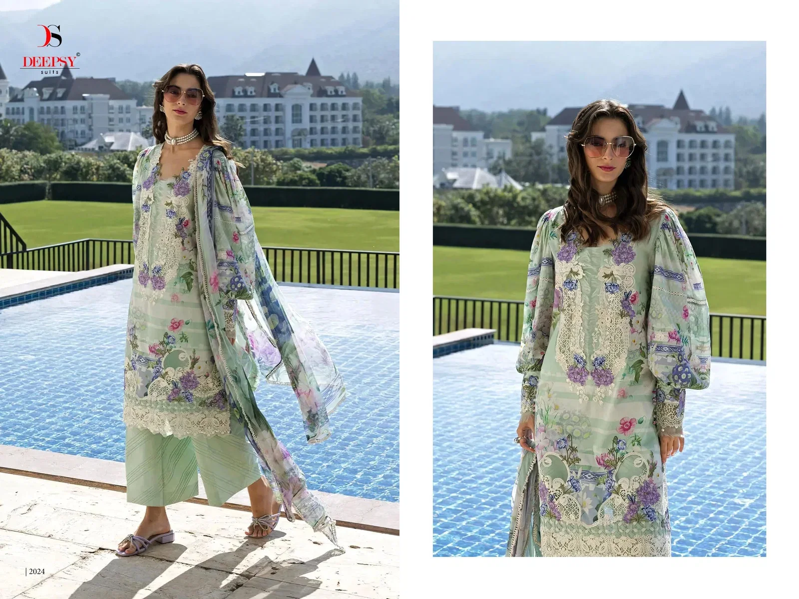 Deepsy Elaf Premium Signature Vol 2 Chiffon Dupatta Cotton Salwar Kameez