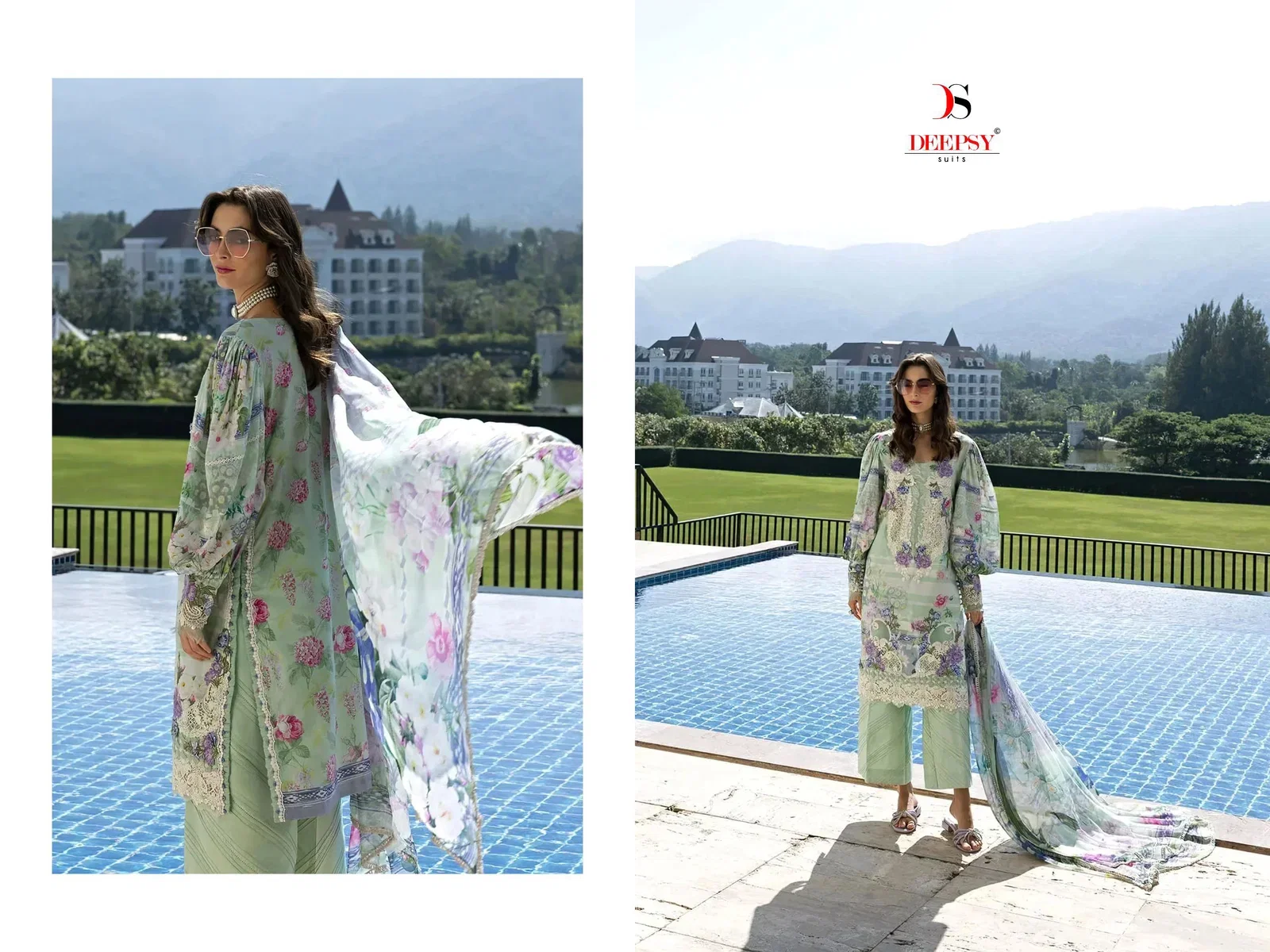 Deepsy Elaf Premium Signature Vol 2 Chiffon Dupatta Cotton Salwar Kameez