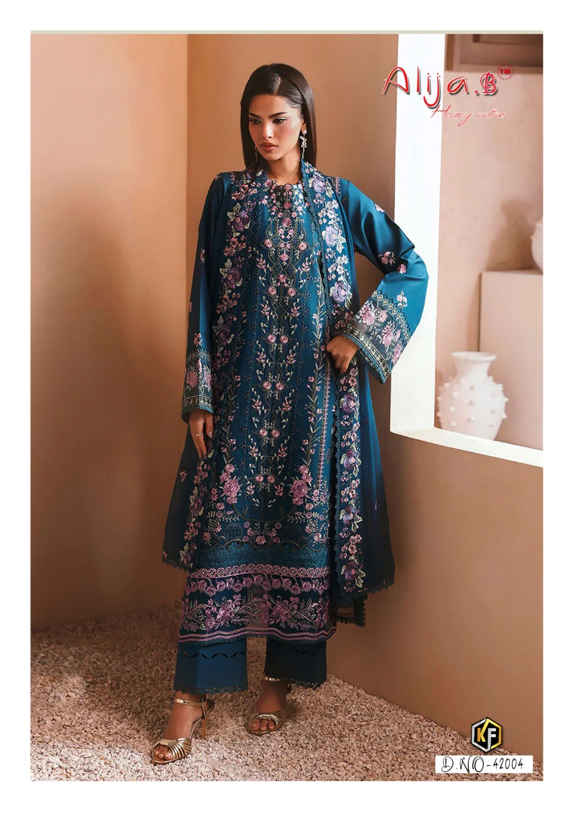 Keval Alija B Vol 42 Readymade Lawn Cotton Karachi Kurti Pant With Dupatta