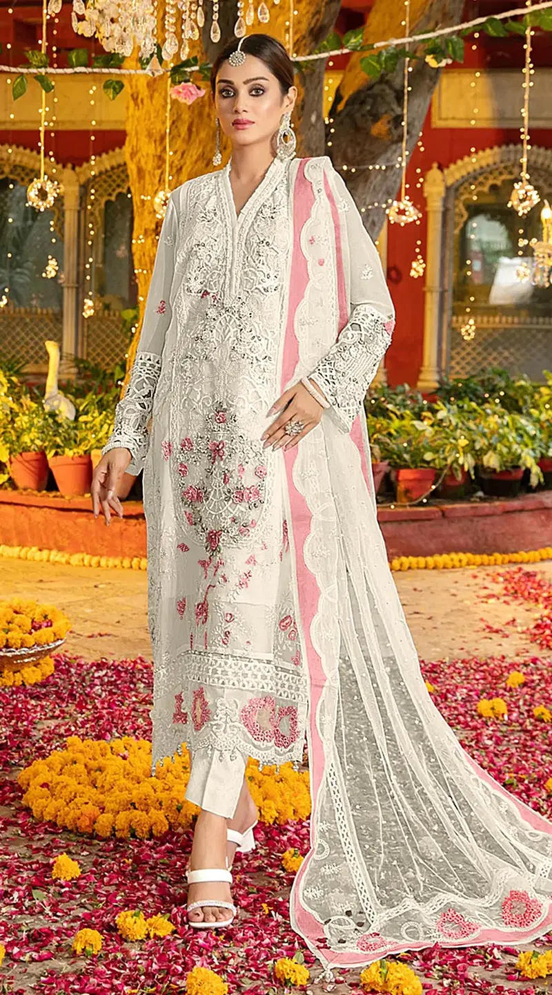 Mah E Rooh 4229 A To D Chiffon Embroidered Salwar Kameez Collection