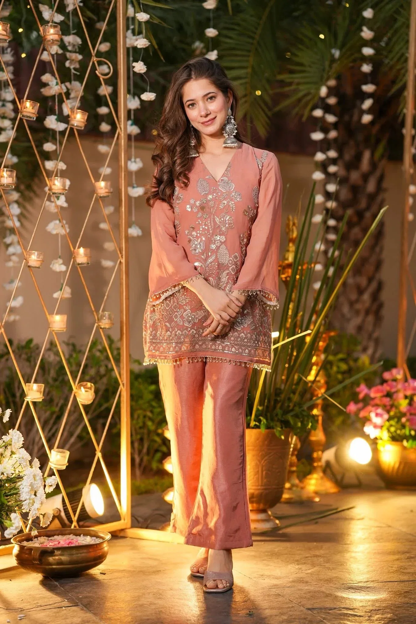 Sattanishka 01 Crunchy Silk Embroidered Kurti With Bottom Collection