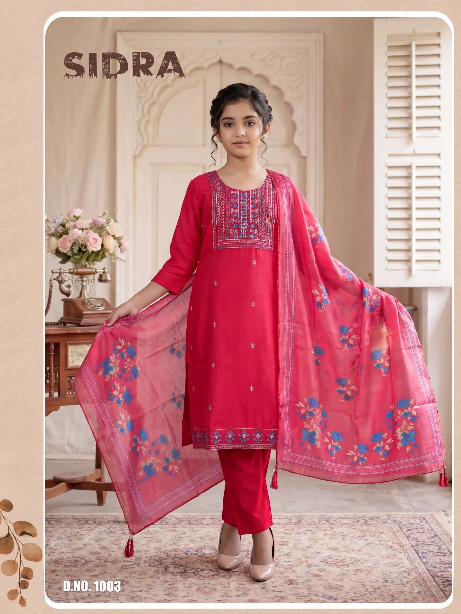 Sidra Vol 1 Gadwal Kids Wear Kurti With Pant Dupatta Collection