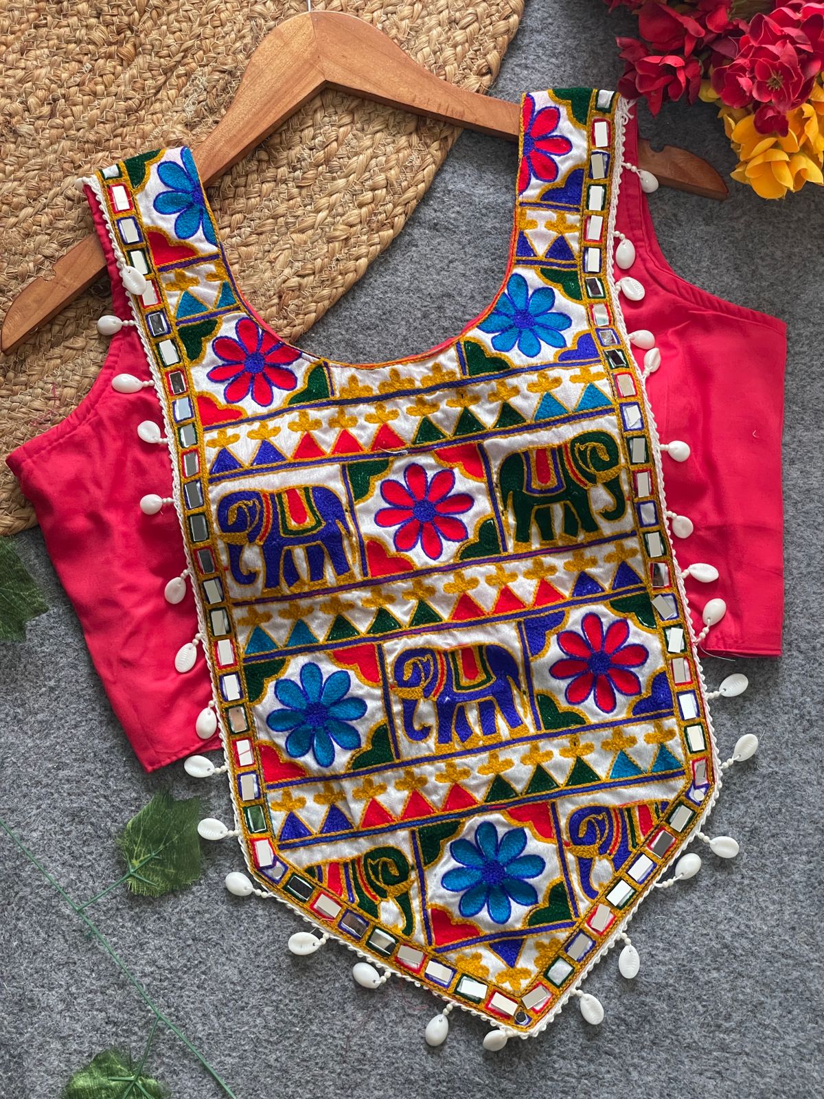 Ruhi Halter Neck Style Real Shell Blouse Collection