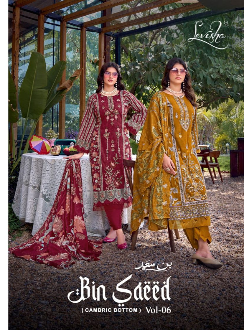 Levisha Bin Saeed Vol 06 Cambric Cotton Printed Dress Material